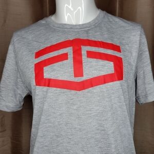 Tapout Men's Short Sleeve Graphic T-Shirt - Size: Large - Gray / Red